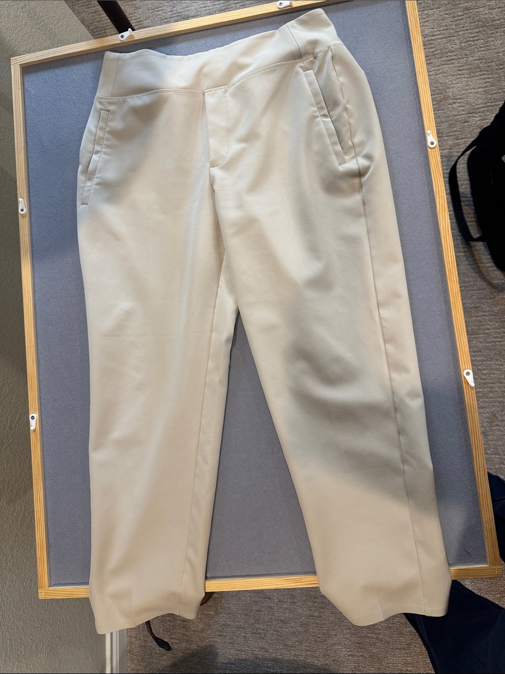 Athleta Women's Cream Straight-Leg Trousers